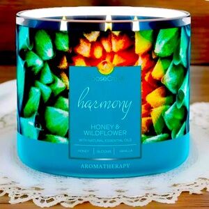 🩵🔥🩵 GOOSE CREEK “HARMONY” “HONEY AND WILDFLOWER” AROMATHERAPY 3 WICK CANDLE❗️